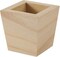 Plaid Wood Unfinished Square Planter, 3" x 3" x 3" Wooden Surface Perfect for DIY Arts and Crafts Projects